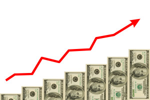 Arrow and money staircase