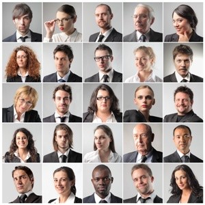 insurance professionals in boxes