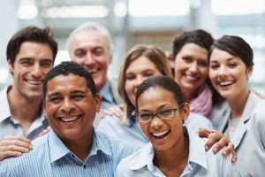 group of people smiling
