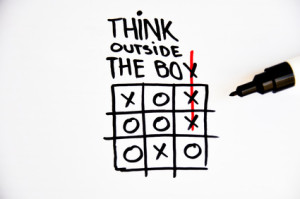 Think Outside the Box - tic tac toe game