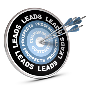 Dart board containing leads, prospects, and customers