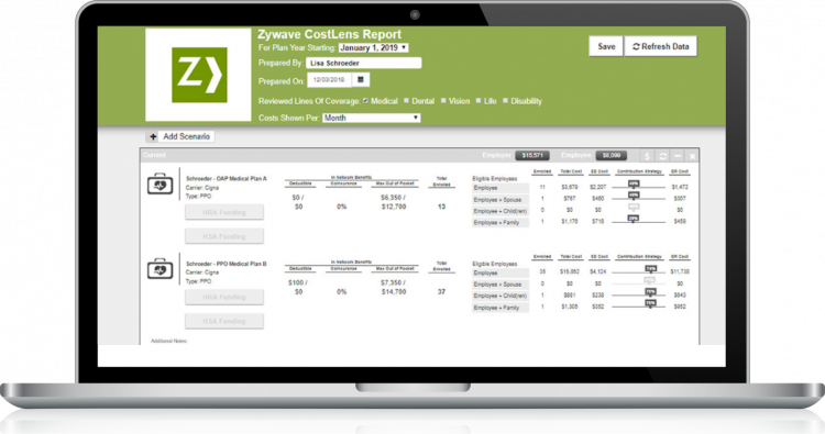 An image of a computer screen with the Code SixFour CostLens Reporting screen open.
