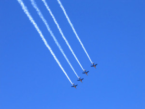 Blue Angels in sky