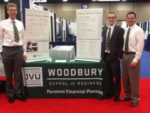 Utah Valley University students Sam Deaver and Brennon Bowen with their professor, Dr. Jacob Sybrowsky